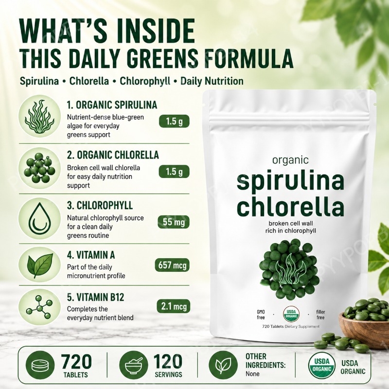 Biologische Spirulina Chlorell - Spirulina Tablet Organic recensie en prijs