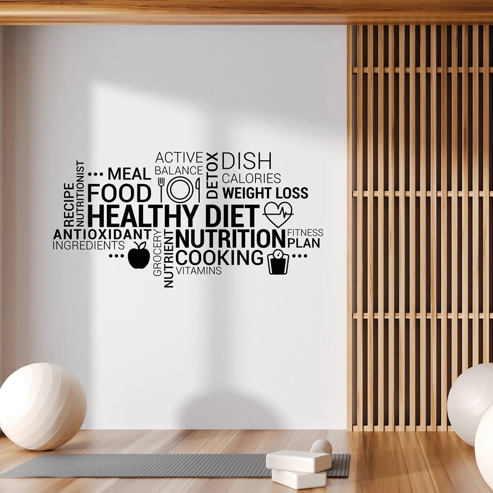 Inspirerende Gezond Eten Vinyl - Nutrition Fitness Health recensie en prijs